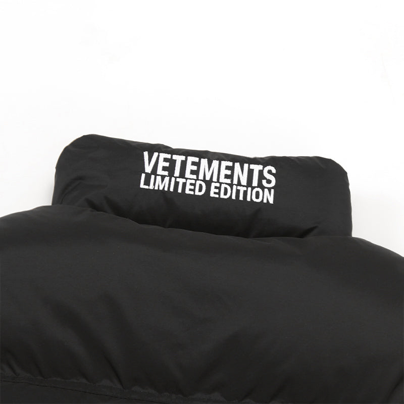 VETEMENTS Vestes Rembourrées Casual Lettre Brodée Logo