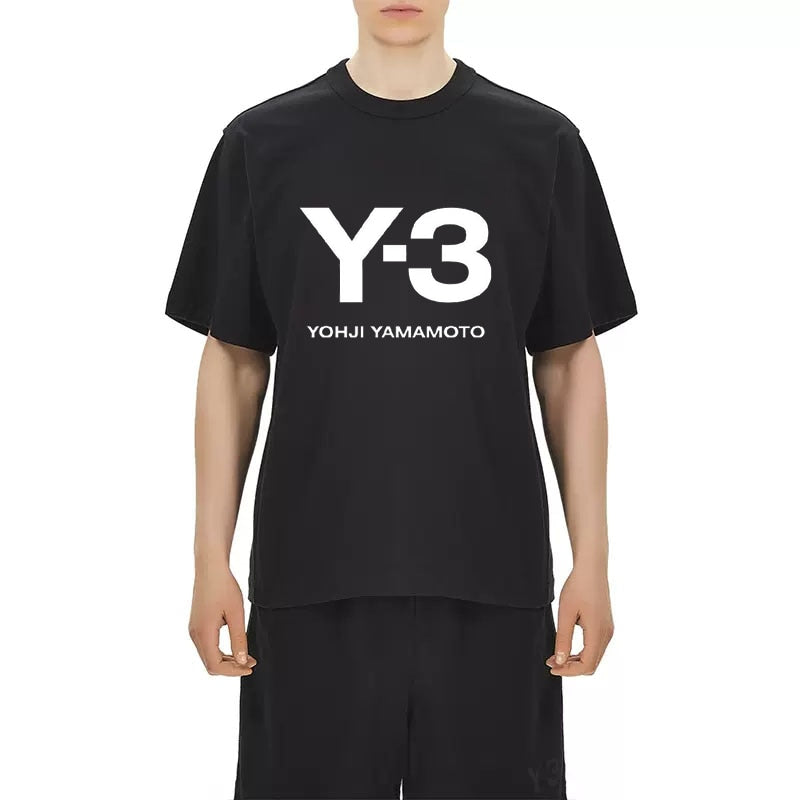 YOHJI YAMAMOTO Y-3 Style Japonais Impression Graphique T-shirt Décontracté Lâche