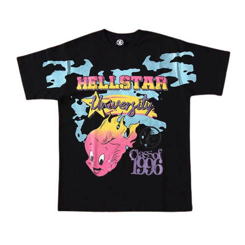 HELLSTAR T-shirts  Simple mode haut noir Streetwear Harajuku