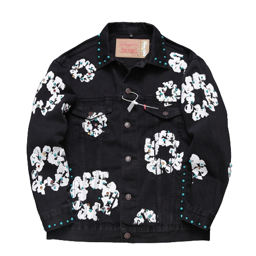 LEVIS veste en jean kanye Denim Impression kapok Hot Beads