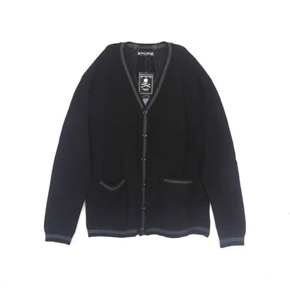 MASTERMIND Cardigan Pull Meilleure Qualité Col En V Squelette Crâne Logo Japon Chandails