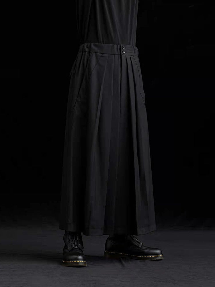 YOHJI YAMAMOTO Pantalon Kendo style japonais Culottes pantalons Owens unisexe