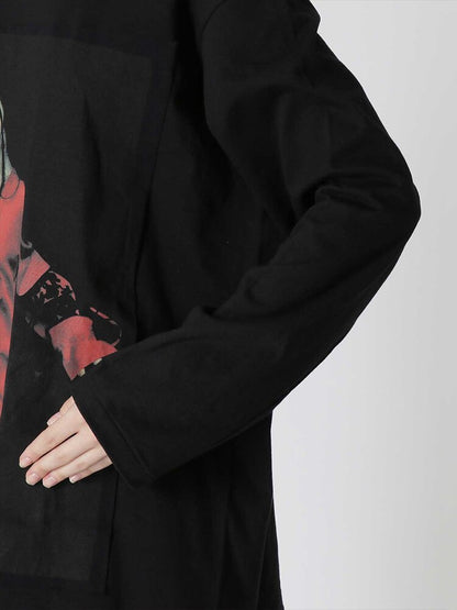 YOHJI YAMAMOTO T-shirt surdimensionnés hauts à manches longues streetwear unisexe