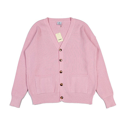 VETEMENTS Pull Cardigan Couleur Unie Bouton Torsadé