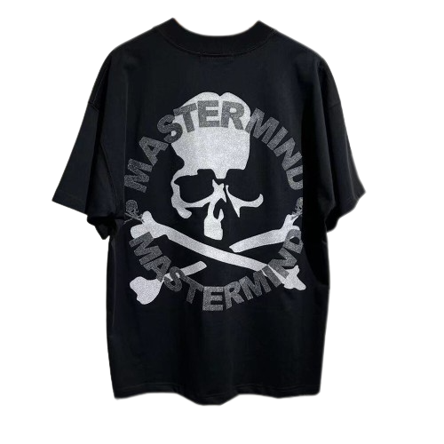 MASTERMIND Oversized Cotton T-shirt Men Women Casual Streetwear Skull Embroidery T-shirt