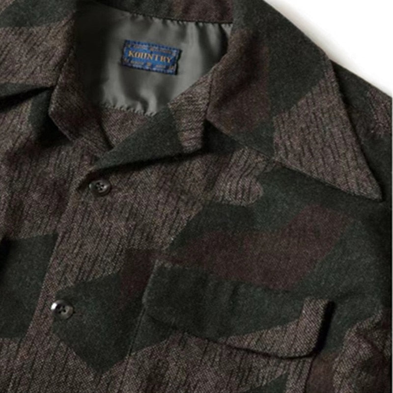 KAPITAL Style japonais offre restreinte Camouflage disparue Style militaire veste décontractée