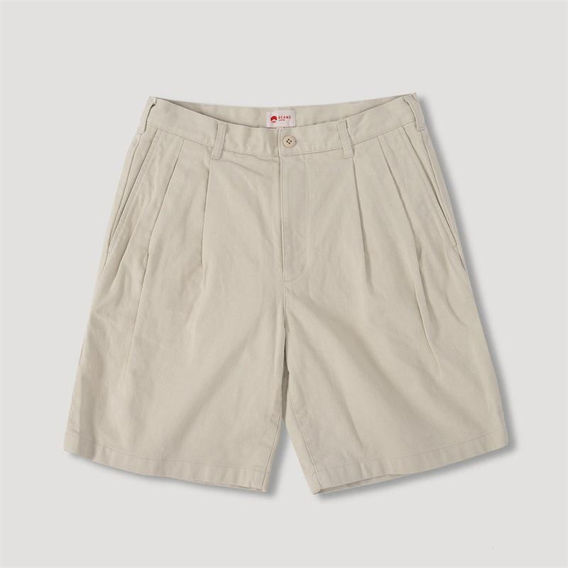 BEAMS japan short corde rouge double pli jachère