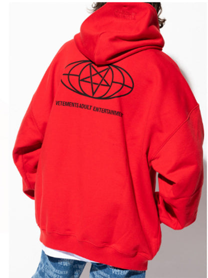 VETEMENTS Loose Pull À Capuche Coton Imprimé Qualité VTM Casual Hoodies Sweat