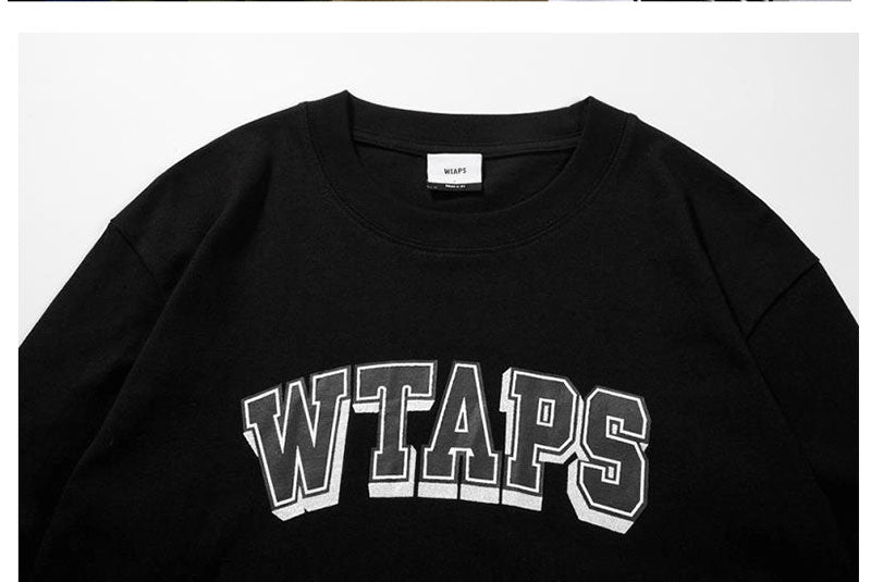 WTAPS-T-shirt à manches longues en coton pour hommes, haut fin, décontracté, ample, japonais, printemps, été