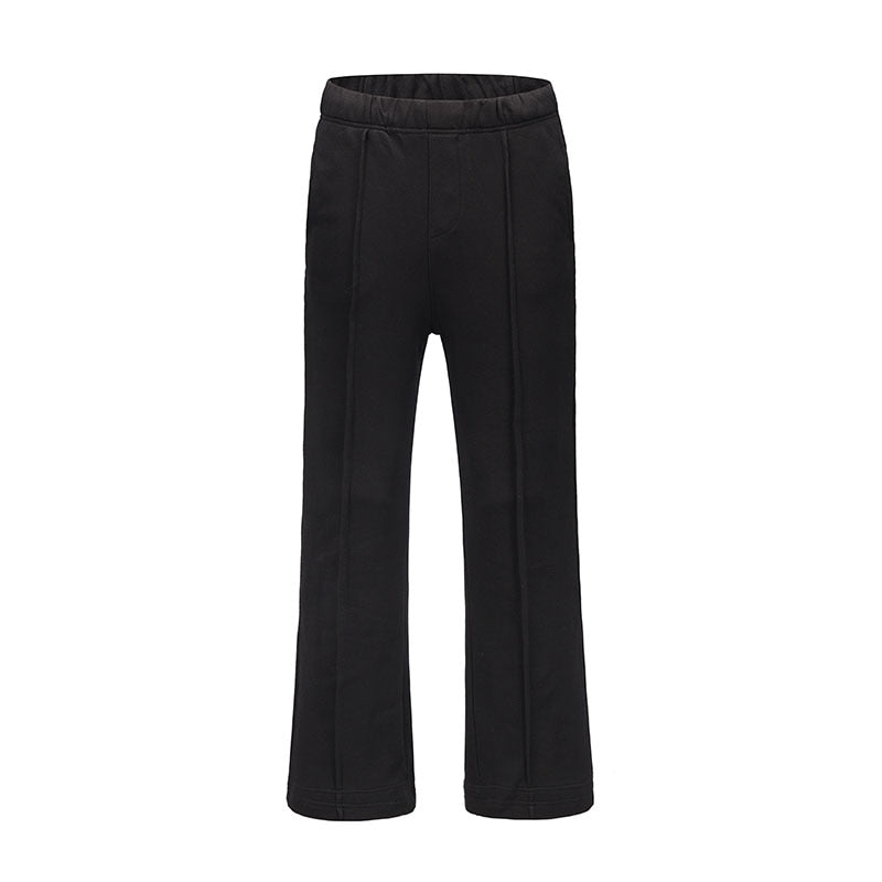 VUJADE style casual pantalon de costume noir pur pantalon rétro