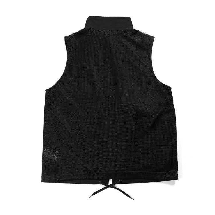 WTAPS gilet tactique bouton de fermeture à glissière double patte grande couche de poche col montant