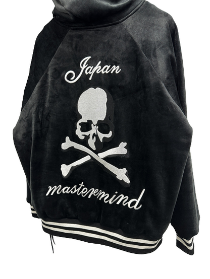 MASTERMIND cardigan world sweat à capuche tête de mort brodée pull à capuche