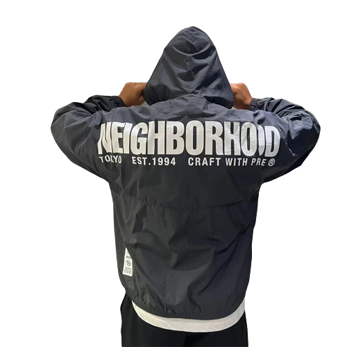 NEIGHBORHOOD veste à capuche en nylon à demi-fermeture éclair