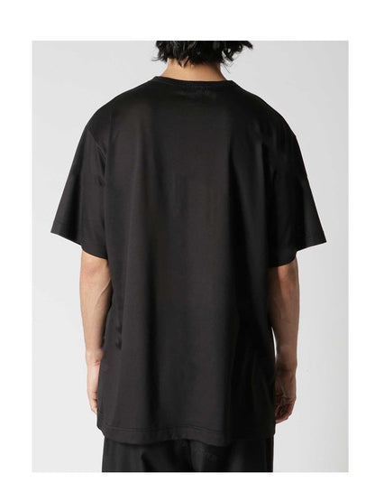 YOHJI YAMAMOTO Bouddha Guanyin tête impression T-shirt à manches courtes lâche o-cou surdimensionné