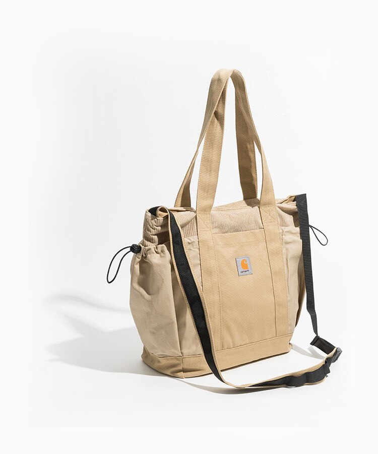 CARHARTT WIP sac fourre-tout en velours côtelé Patchwork poche cordon outillage bandoulière étudiant