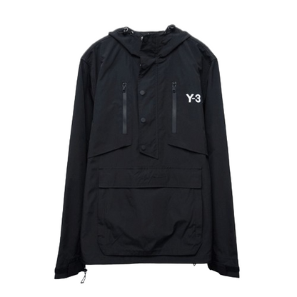 YOHJI YAMAMOTO veste à capuche impression broderie cordon de serrage