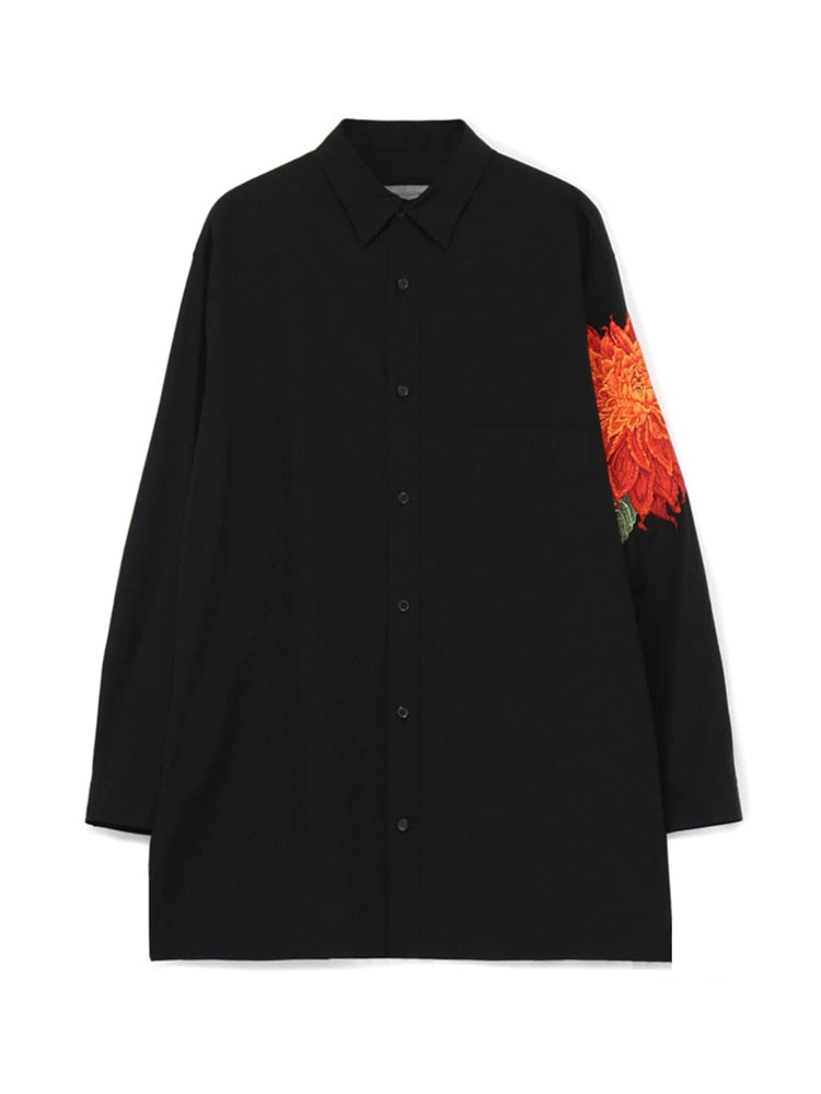 YOHJI YAMAMOTO Dahlia pinnata chemise de broderie unisexes