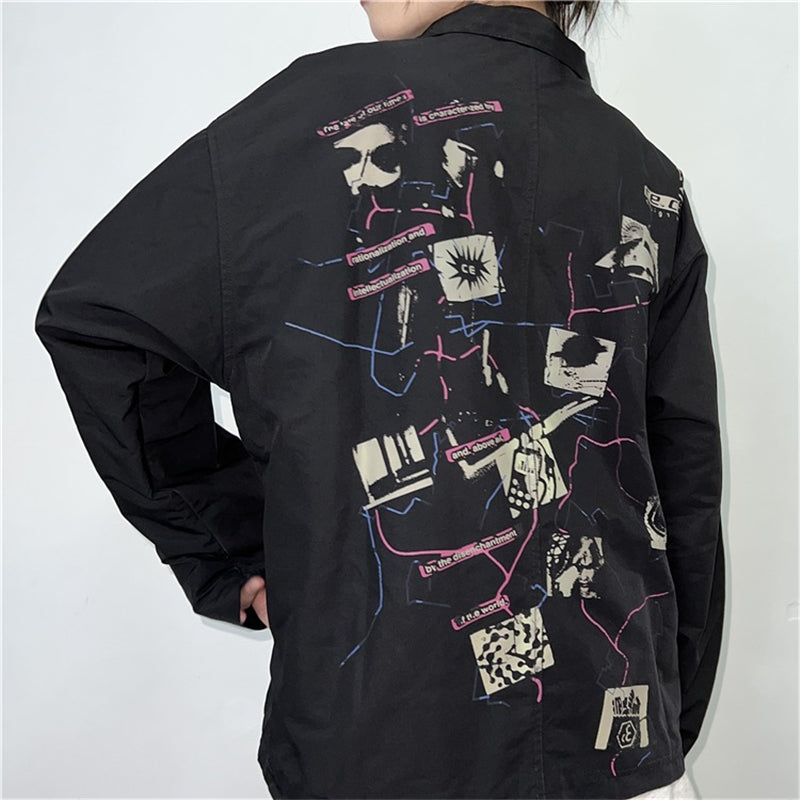 CAVEMPT Cardigan coupe-vent veste zippée Circuit Board manteaux vêtements d'extérieur