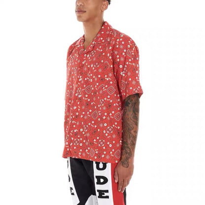 RHUDE Shirt Summer Desert Scene Print Beach Chemise à manches courtes