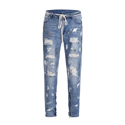 DARK ICON Jeans pour hommes mode haut de gamme Denim