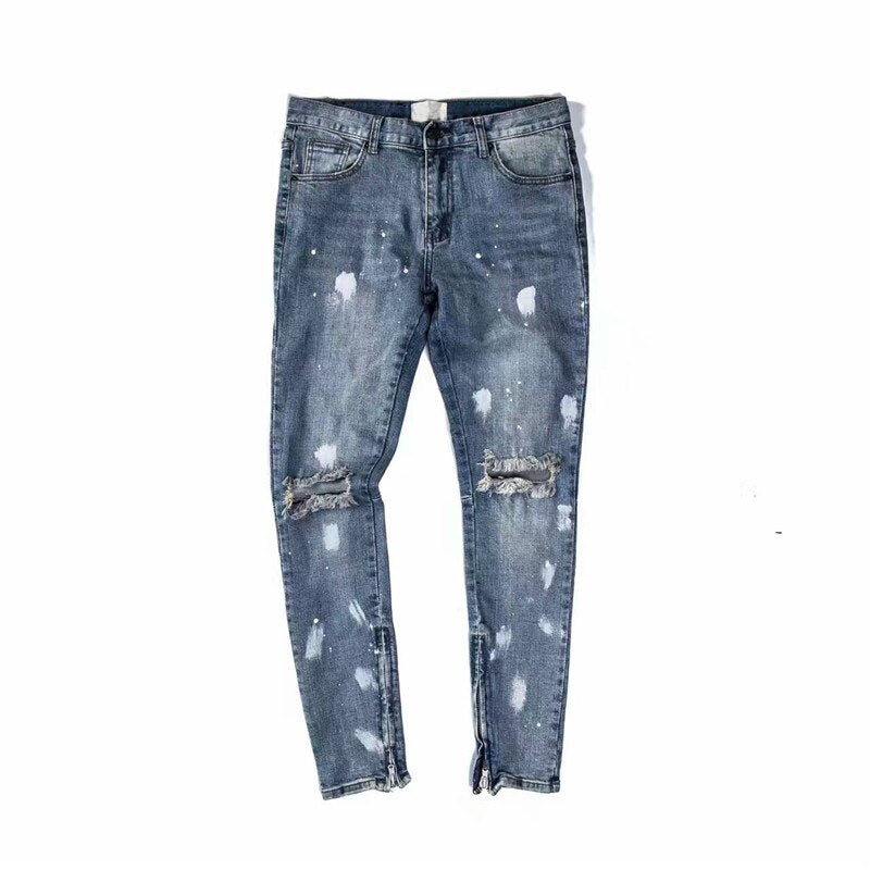 DARK ICON Jeans pour hommes Pantalon en jean Homme Bleu