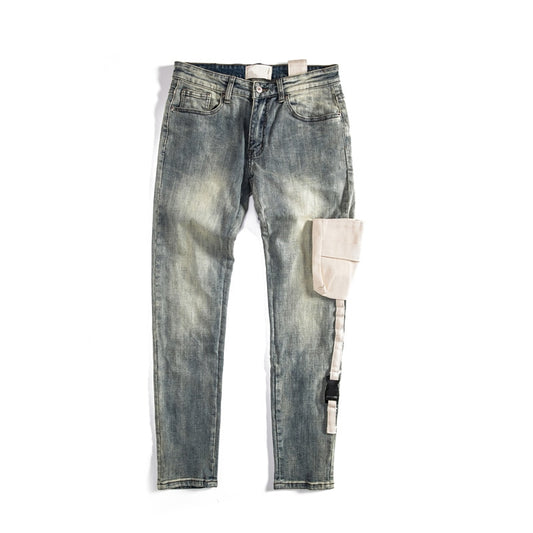 DARK ICON Jeans Pantalon en denim à poche stéréo Vintage