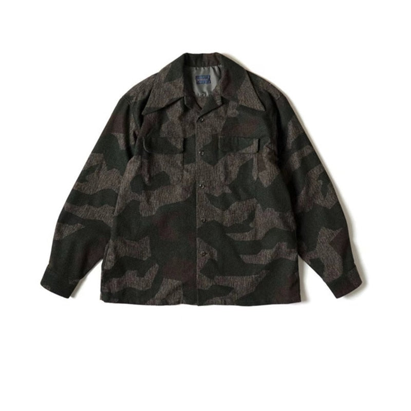 KAPITAL Style japonais offre restreinte Camouflage disparue Style militaire veste décontractée