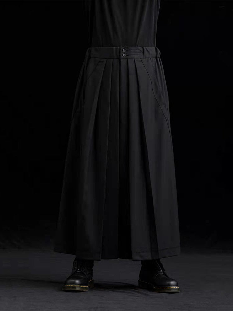 YOHJI YAMAMOTO Pantalon Kendo style japonais Culottes pantalons Owens unisexe