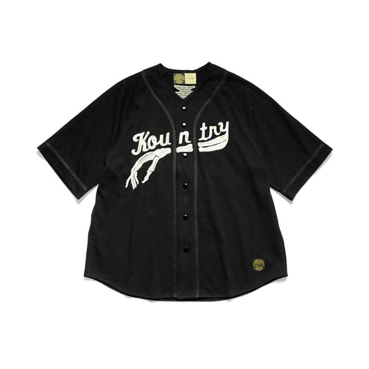 KAPITAL chemise À manches courtes japonais Os Broderie Lettres Lâche Tops Uniforme De Baseball