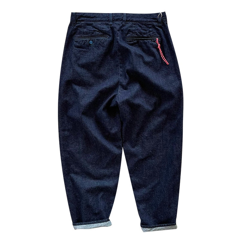 BEAMS japon denim conique Rouge Corde Lâche Casual Denim Pantalon