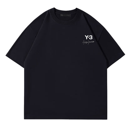 YOHJI YAMAMOTO Y-3 abstrait personnage minimaliste imprimé Signature logo