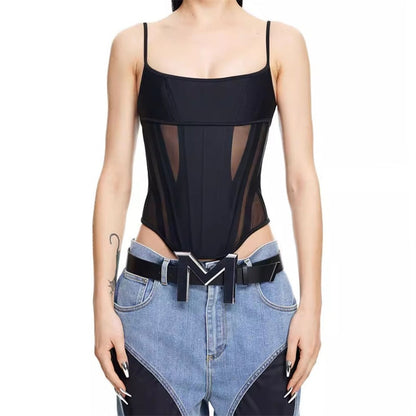 MUGLER haut corset à fines bretelles