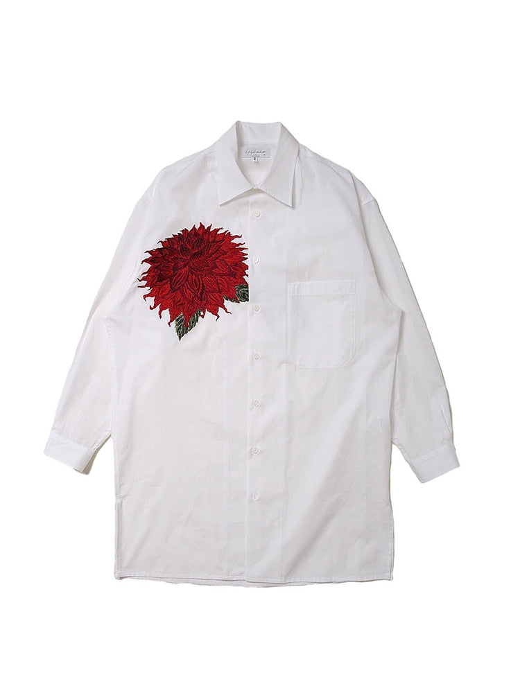 YOHJI YAMAMOTO Dahlia pinnata chemise de broderie unisexes