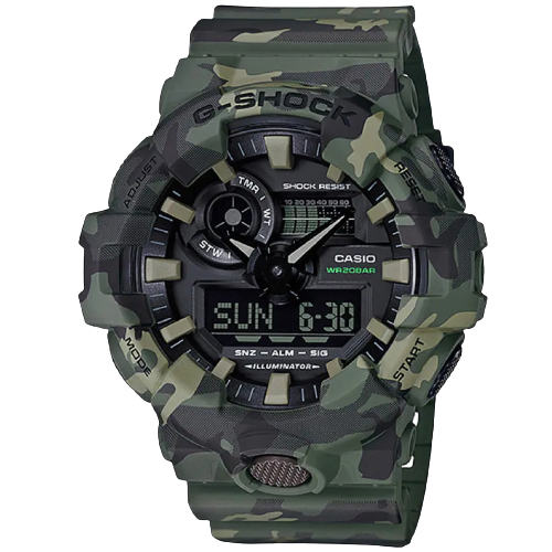 CASIO G shock Camouflage Sports de plein air haut militaire luxe hommes montre Double affichage montre numérique