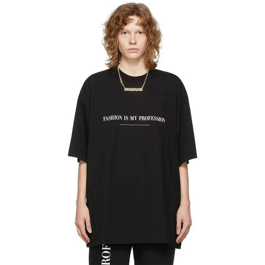 VETEMENTS T-shirt 'Fashion Is My Profession' noir