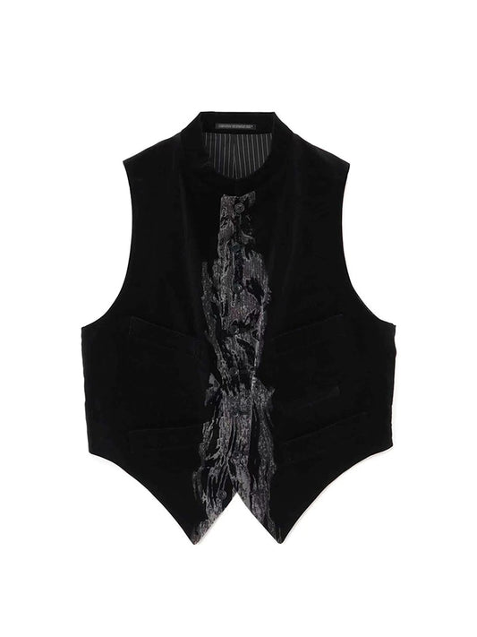 YOHJI YAMAMOTO Gilet en velours Costume de créateur de luxe Unisexe décontracté