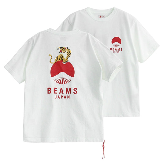 BEAMS T-shirt  japan édition limitée ample à manches courtes fuji mountain tiger year